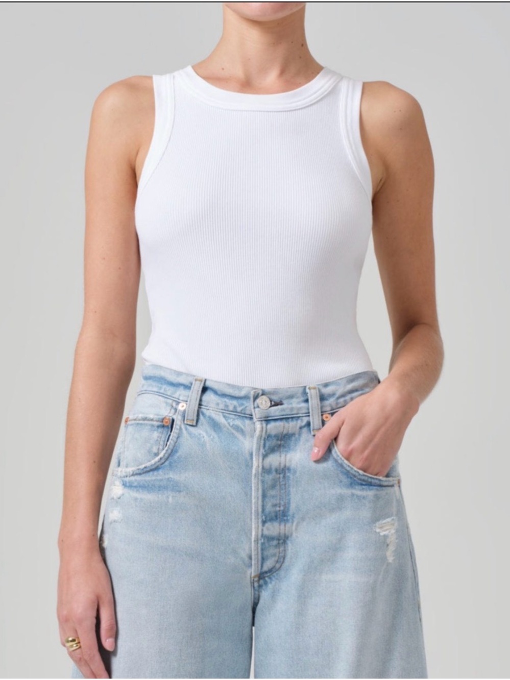 NWOT CITIZENS OF HUMANITY white ribbed tank top